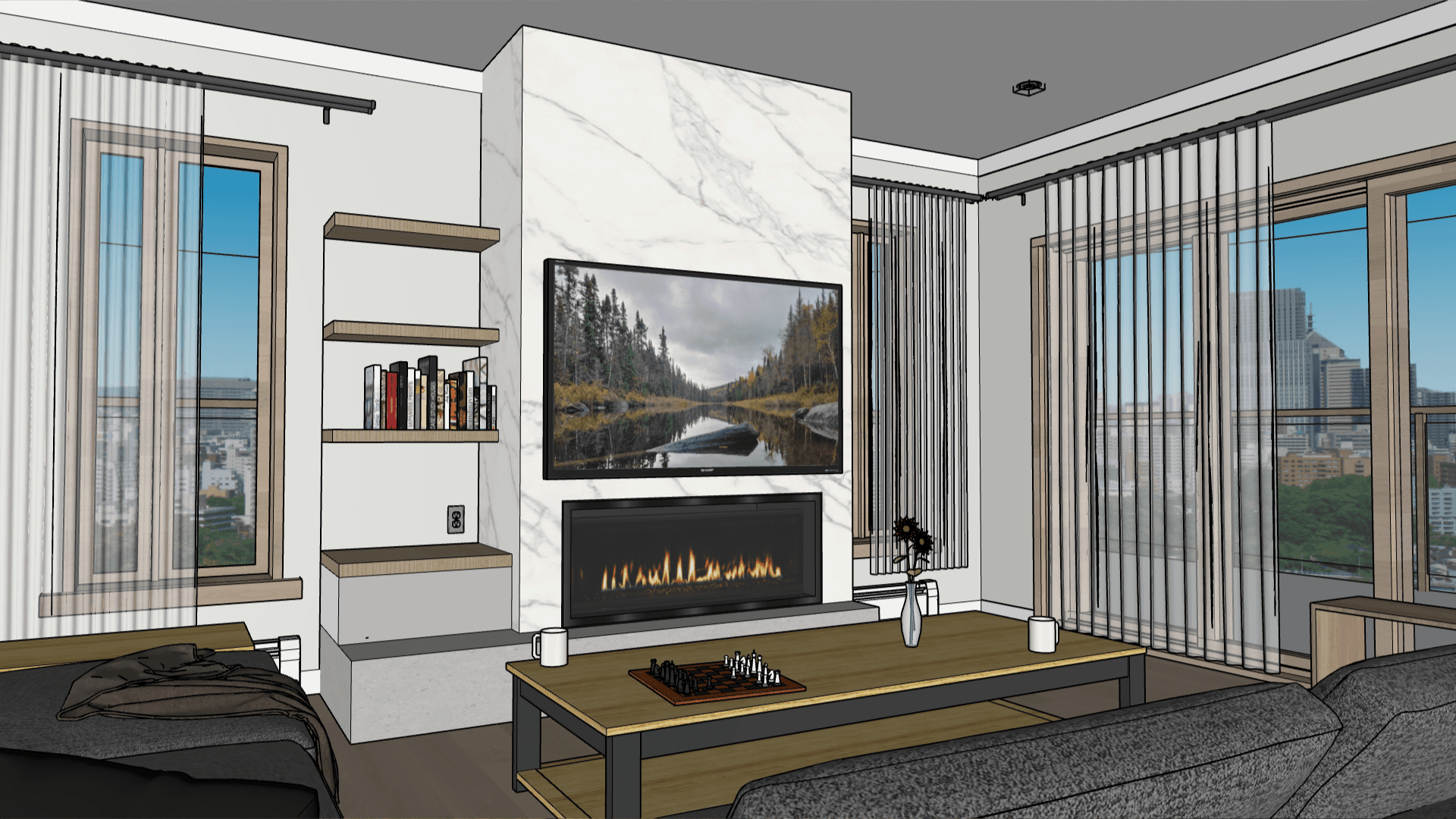 SketchUp model at the start of the AVizion workflow